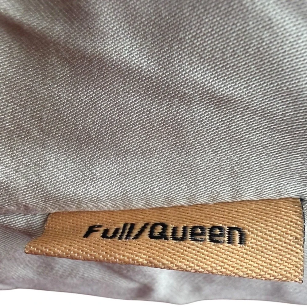 Quince Organic Bamboo Duvet Cover Set Full Queen Plus 2 Shams Sand Cooling NEW